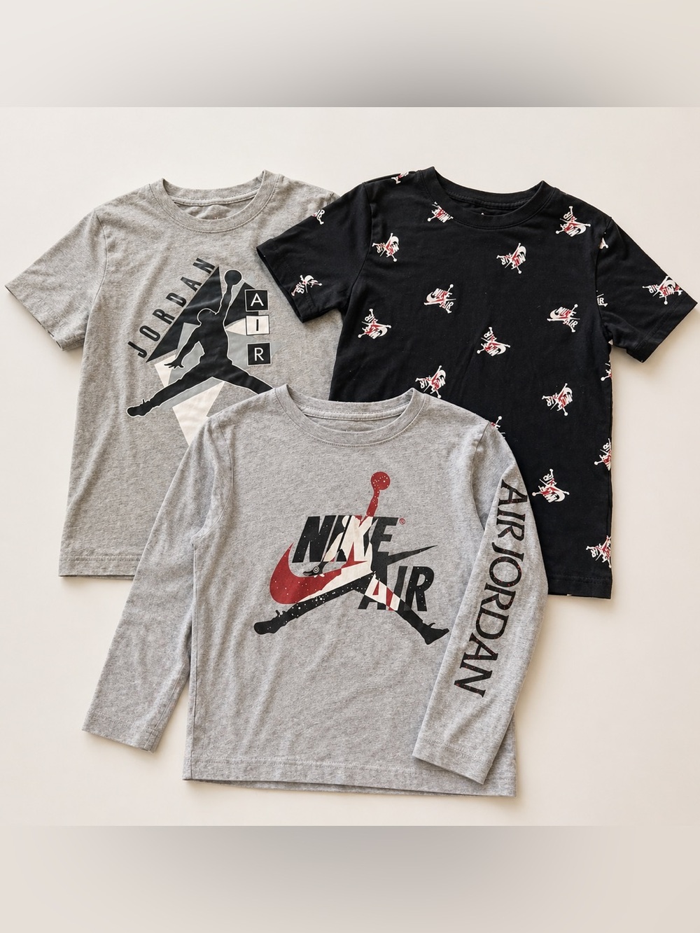 Nike Jordan Boys Bundle Size M 10-12 Graphic Tees Lot